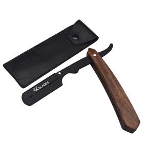 img 1 attached to 🪒 Top-Quality Professional Barber Straight Edge Razor with 10 Sharp Blades - Close Shaving, Stainless Steel Safety Blade & Wooden Handle