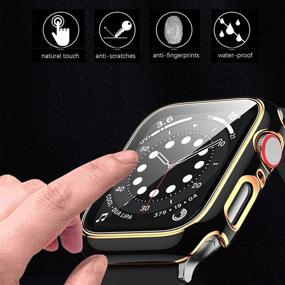 img 2 attached to [Набор из 4 штук] Чехол BOTOMALL с защитным стеклом для экрана для Apple Watch 38 мм - Серия 3/2/1 Полное покрытие Тонкий защитный чехол легкий и прочный для iWatch