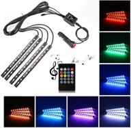 🌈 uniwit car led strip light: multicolor music interior lighting kit with wireless remote & sound active function logo