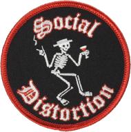 🎸 c&d visionary social distortion skelly patch, black - enhanced for seo logo