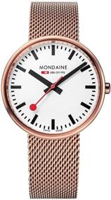 img 3 attached to Mondaine Womens Quartz Stainless Steel Plated Casual