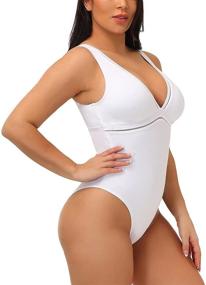 img 1 attached to Wingslove Swimsuit Monokini Training Racerback Women's Clothing