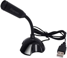 img 4 attached to 💻 USB Desktop Computer Microphone with Adjustable Stand for Conference Voice Chatting [1M USB Cable], PC Laptop Mini Mic (Black)
