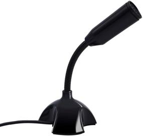 img 3 attached to 💻 USB Desktop Computer Microphone with Adjustable Stand for Conference Voice Chatting [1M USB Cable], PC Laptop Mini Mic (Black)