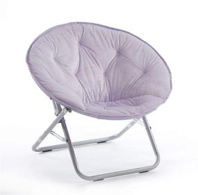 img 2 attached to Stylish Lavender Urban Shop 🪑 Micromink Saucer Chair - Enhance Your Space!