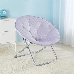 img 1 attached to Stylish Lavender Urban Shop 🪑 Micromink Saucer Chair - Enhance Your Space!