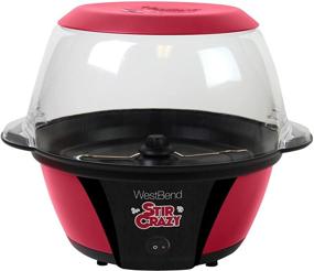 img 3 attached to 🍿 West Bend Stir Crazy 6-Quart Electric Hot Oil Popcorn Popper: Large Lid for Easy Serving & Storage, Multicolored Machine