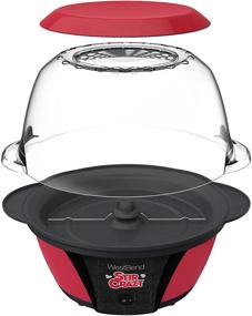 img 1 attached to 🍿 West Bend Stir Crazy 6-Quart Electric Hot Oil Popcorn Popper: Large Lid for Easy Serving & Storage, Multicolored Machine