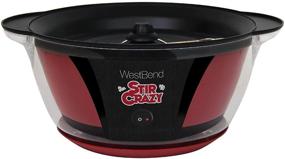 img 2 attached to 🍿 West Bend Stir Crazy 6-Quart Electric Hot Oil Popcorn Popper: Large Lid for Easy Serving & Storage, Multicolored Machine