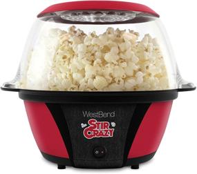 img 4 attached to 🍿 West Bend Stir Crazy 6-Quart Electric Hot Oil Popcorn Popper: Large Lid for Easy Serving & Storage, Multicolored Machine