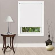 🪟 achim home furnishings 37x72 white tear down light filtering window shade - cords free - easy installation logo