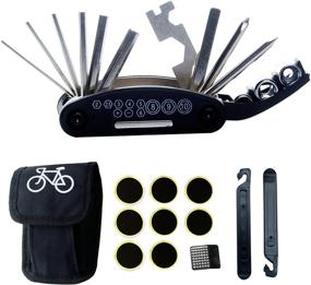 img 4 attached to 🔧 DAWAY Bike Repair Tool Kits: 16 in 1 Multifunction Bicycle Mechanic Fix Tools Set Bag with Tire Patch Levers – Practical Gift & Essential for Cycling Maintenance