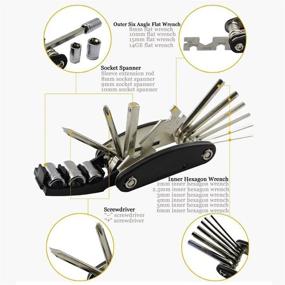 img 3 attached to 🔧 DAWAY Bike Repair Tool Kits: 16 in 1 Multifunction Bicycle Mechanic Fix Tools Set Bag with Tire Patch Levers – Practical Gift & Essential for Cycling Maintenance