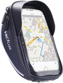 img 4 attached to 🚲 Waterproof Bike Handlebar Bag with 360° Rotatable Phone Mount - For Under 6'' Smartphones