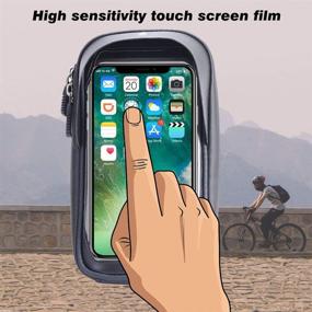 img 3 attached to 🚲 Waterproof Bike Handlebar Bag with 360° Rotatable Phone Mount - For Under 6'' Smartphones