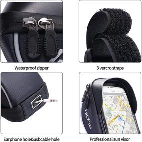 img 1 attached to 🚲 Waterproof Bike Handlebar Bag with 360° Rotatable Phone Mount - For Under 6'' Smartphones