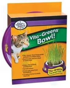 img 2 attached to 🌱 Convenient and Eco-Friendly Four Paws Vita Greens Plastic Holder and Grass Combo