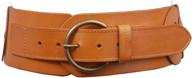 high waist braided cowhide leather belt - 3 inch wide round disk linked, for women logo