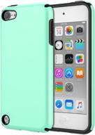 moko case fit ipod touch 2019 - shock absorbing tpu bumper ultra slim protective case - mint green logo