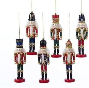 img 4 attached to 🎄 Kurt Adler Wooden Nutcracker Ornaments: Set of 6 Assorted Decorations