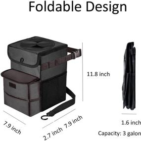 img 3 attached to GPUSFAK Foldable Garbage Leakproof Gallons Interior Accessories