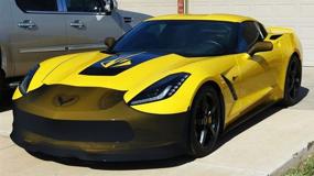 img 2 attached to 🚀 C7 Corvette Stingray NoviStretch Front Bra: High Tech Stretch Mask for C7 2014-2019 Corvettes (Z51, ZO6, and Grand Sport)