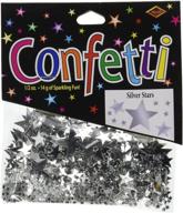🌟 silver stars confetti tableware decorations: perfect birthday party supplies, 0.5 ounces logo