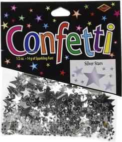 img 1 attached to 🌟 Silver Stars Confetti Tableware Decorations: Perfect Birthday Party Supplies, 0.5 Ounces
