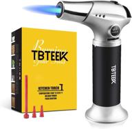 tbteek kitchen torch: versatile butane torch for culinary delights, 🔥 bbq, baking, and diy soldering - adjustable flame & safety lock included! logo