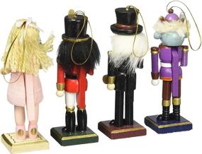 img 1 attached to Exquisite Set of 4 Handpainted Wood Nutcracker Ornaments by Burton & Burton