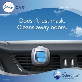 img 2 attached to Febreze Car Air Fresheners: 2 Gain Original & 2 Gain Island Fresh Scents, Strong Odor Eliminator (4 Count)