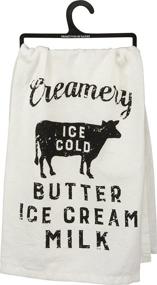 img 1 attached to 🍦 Primitives by Kathy Creamery Ice Cold Butter Ice Cream Milk Cotton Kitchen Towel - 28-inch