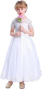 img 4 attached to Optimized Search: Joyful Rose Flower Dresses for Communion Girls' Clothing