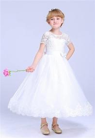 img 1 attached to Optimized Search: Joyful Rose Flower Dresses for Communion Girls' Clothing