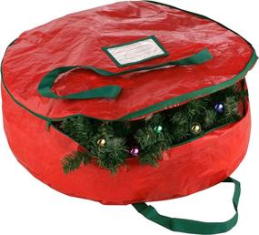 img 2 attached to 🎄 24-Inch Elf Stor Red Holiday Christmas Wreath Storage Bag