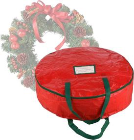 img 1 attached to 🎄 24-Inch Elf Stor Red Holiday Christmas Wreath Storage Bag
