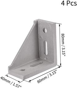 img 2 attached to Uxcell Bracket Aluminum Extrusion Profile