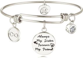 img 4 attached to Sister Friend Expandable Charm Bracelets - Unbreakable Bond, Forever Friends