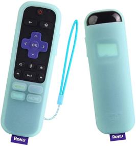 img 4 attached to SIKAI Glow in Dark-Blue Silicone Cover for Roku Streaming Stick+ Remote - Shockproof Protective Case with Remote Loop for Roku Streaming Stick Plus 3800R / 3810R Enhanced Voice Remote - Anti-Lost