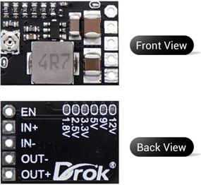 img 3 attached to 🔌 Преобразователь понижающего напряжения DROK DC 12V на 5V: миниатюрная плата стабилизатора напряжения с настраиваемым выходным напряжением и фиксированным током 3А - модуль стабилизатора питания