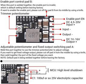 img 2 attached to 🔌 Преобразователь понижающего напряжения DROK DC 12V на 5V: миниатюрная плата стабилизатора напряжения с настраиваемым выходным напряжением и фиксированным током 3А - модуль стабилизатора питания