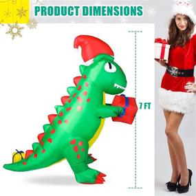 img 1 attached to Надувное рождественское украшение Skylety Dinosaur