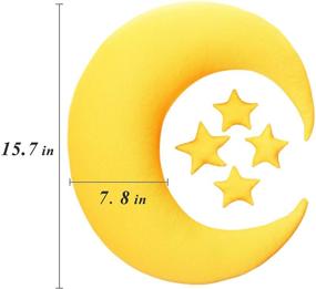 img 3 attached to Новорожденная Фотография Подушка для позирования Луна Волна Подушка Звезда Подушки Бобы для позирования Лунная Подушка Звезды Комплект Младенец Мальчик Девочка Детская Фотография (Желтый)