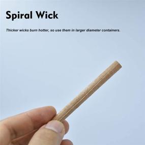 img 2 attached to 🕯️ 10 PCS Spiral Booster Wooden Candle Wicks 9cm X 0.6cm for Larger Diameter Wax Containers - Ideal for Soy Wax and Beeswax DIY Candle Making Craft - Smokeless Crackling Wick (9cm X 0.6cm)