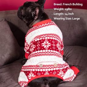 img 1 attached to 🎅 KYEESE Christmas Dog Pajamas Snowflake Pattern for Small and Medium Dogs - Holiday Dog Onesie Jumpsuit