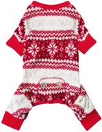 🎅 kyeese christmas dog pajamas snowflake pattern for small and medium dogs - holiday dog onesie jumpsuit логотип