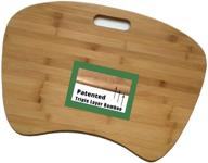 бамбуковый портативный стол для ноутбука с подушкой | подходит для ноутбука 17"+ для школы, работы или игр | прочный и патентованный | обязательный предмет для домашнего офиса логотип