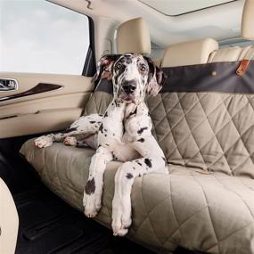 img 4 attached to 🐶 PetSafe Happy Ride Quilted Bench Seat Cover for Dogs and Pets - Fits Cars, Trucks, Minivans and SUVs - Cushioned Cotton Fabric - Long-lasting Vehicle Seat Protector - Wide Coverage, Grey