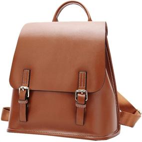 img 4 attached to 🎒 Trendy Women's Leather Backpack Daypack: Stylish and Functional Backpacks for Every Day