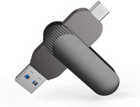 img 4 attached to 128GB Флеш-накопитель USB C VANSUNY, Двойной 2 в 1 OTG Тип C 3.0 Металлическая Складная Флешка 📱 Палец Память Палка для Android смартфона планшета Mac ПК Компьютеры MacBook Laptop